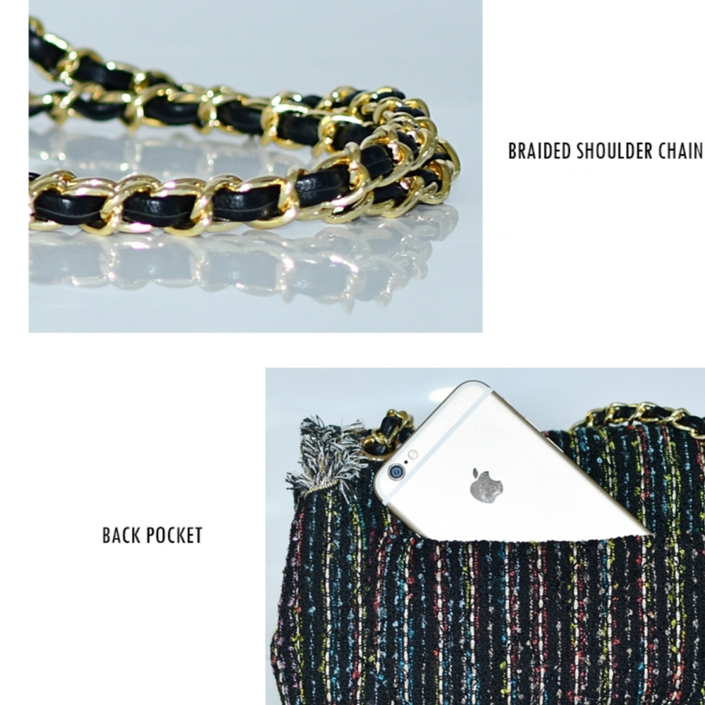 Exquisite Tweed Design Handbag - Picture 4 of 8